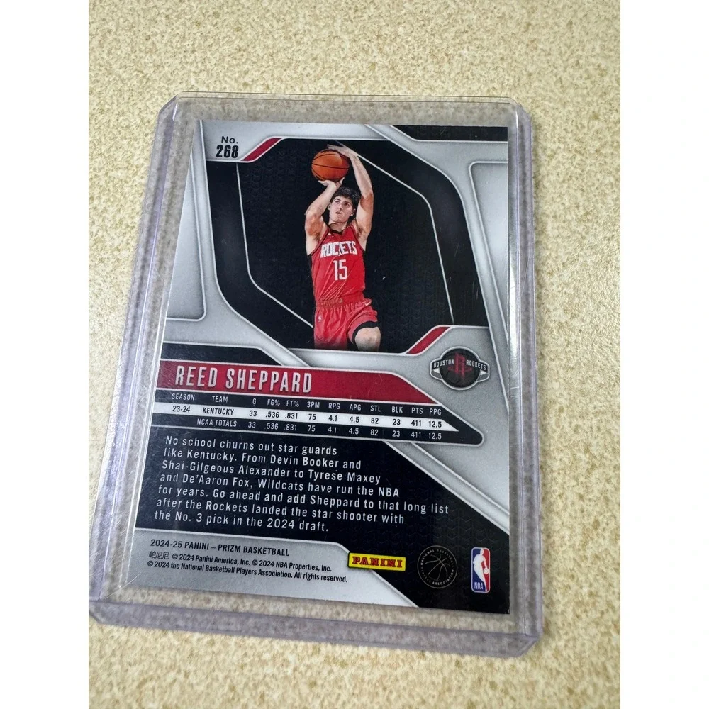 Reed Sheppard 2024-25 Panini Prizm Basketball Rookie Card‎ #268 Houston Rockets